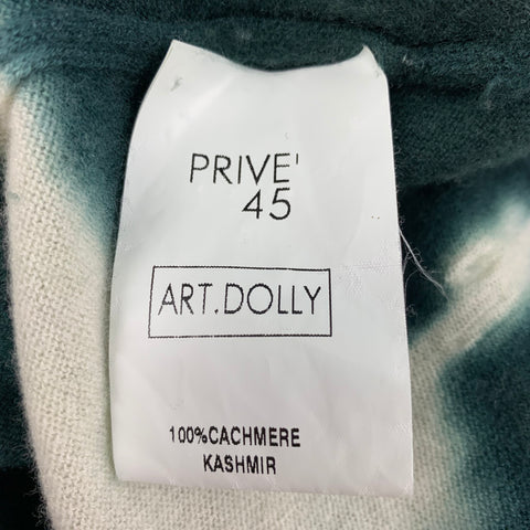 PRIVE' 45 Size S Green & Cream Tie Dye Cashmere Pullover