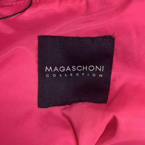 MAGASCHONI Size XL Pink Polyester &  Spandex Solid Coat