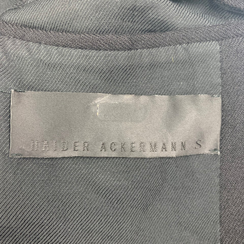 HAIDER ACKERMANN Size 38 Black Mixed Fabrics Wool Notch Lapel Sport Coat