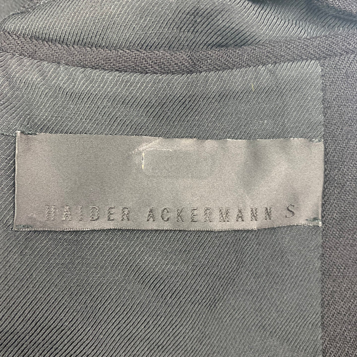 HAIDER ACKERMANN Size 38 Black Mixed Fabrics Wool Notch Lapel Sport Coat
