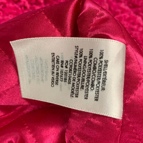 ALICE + OLIVIA Size S Pink Polyester Textured Shawl Collar Coat