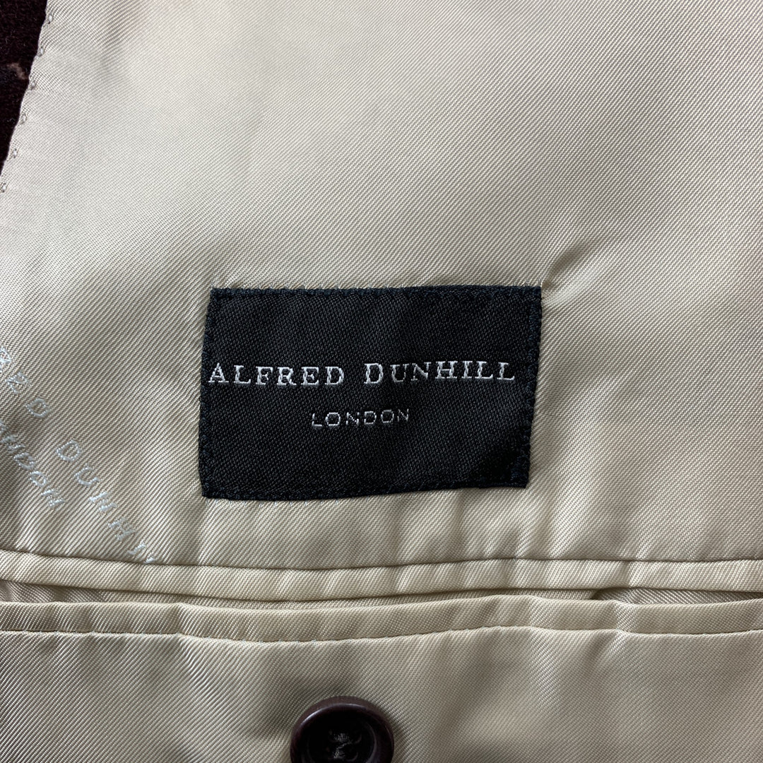 ALFRED DUNHILL Talla 40 Abrigo deportivo regular de terciopelo de algodón con estampado burdeos