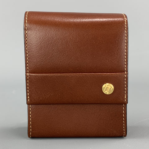 GOLDPFEIL Tan Brown Leather Magnetic Flap Case