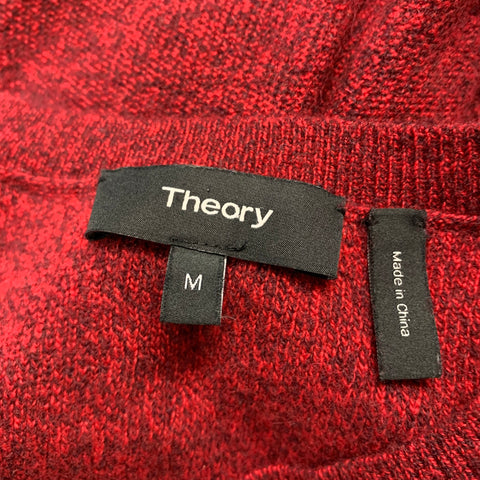 THEORY Size M Red Brown Cashmere Crew-Neck Pullover