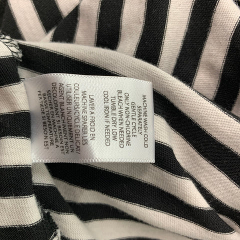 NSF Size XL Black White Stripe Cotton Polyester Long Sleeve T-shirt