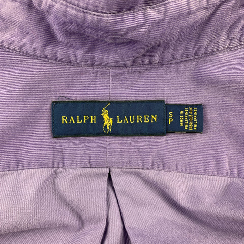 RALPH LAUREN Size S Purple Corduroy Button Down Long Sleeve Shirt