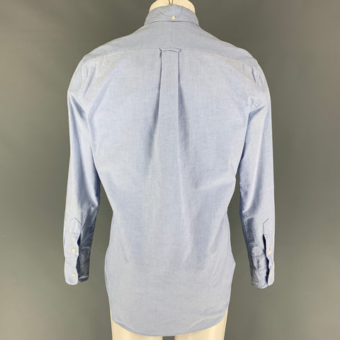 GITMAN BROS Size M Light Blue Cotton Button Up Long Sleeve Shirt