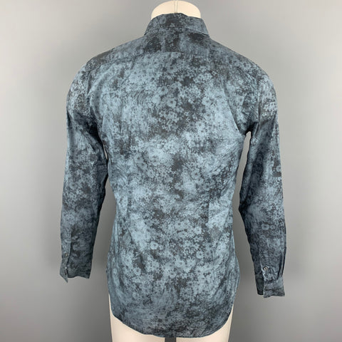 PS by PAUL SMITH Size M Grey Print Cotton Button Up Long Sleeve Shirt