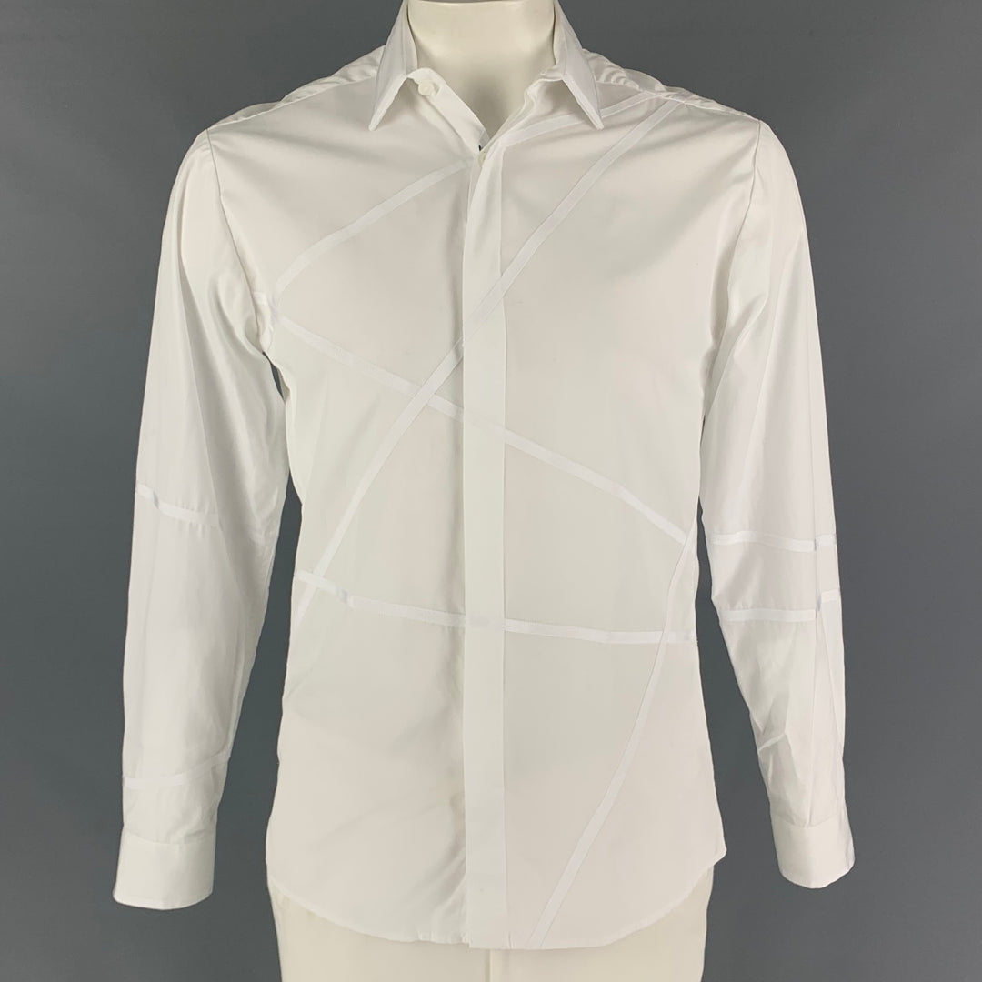 THOMAS PINK White Collection Size M White Stripe Cotton Hidden Placket Long  Sleeve Shirt – Sui Generis Designer Consignment