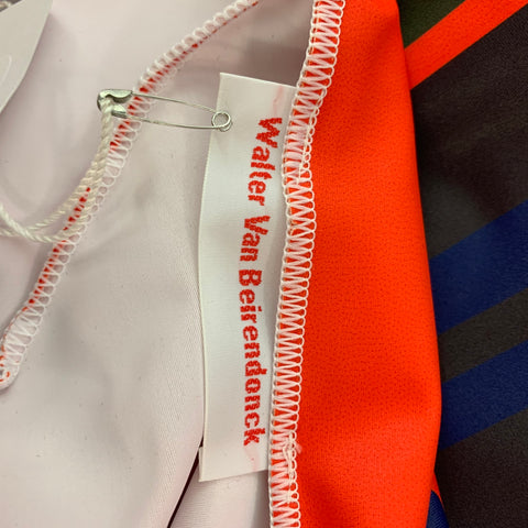 WALTER VAN BEIRENDONCK FW19 Size M Blue Orange Monster Graphic Jersey Bike Top