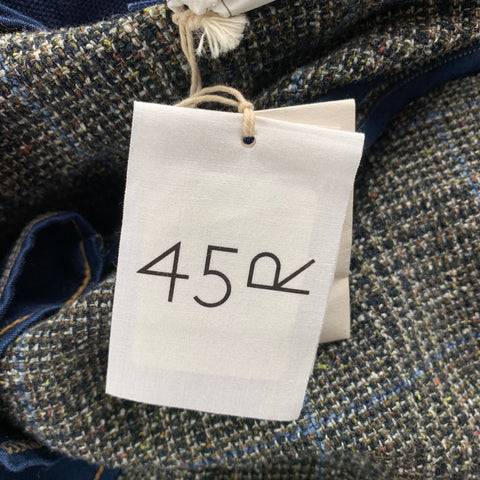 45rpm Size L Grey Glenplaid Cotton Notch Lapel Sport Coat