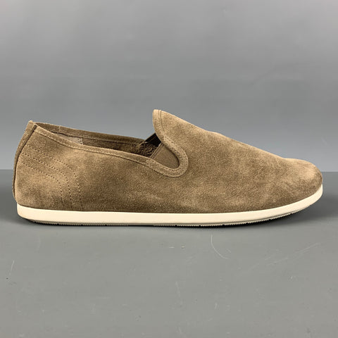 VINCE Talla 8 Mocasines de ante color topo beige