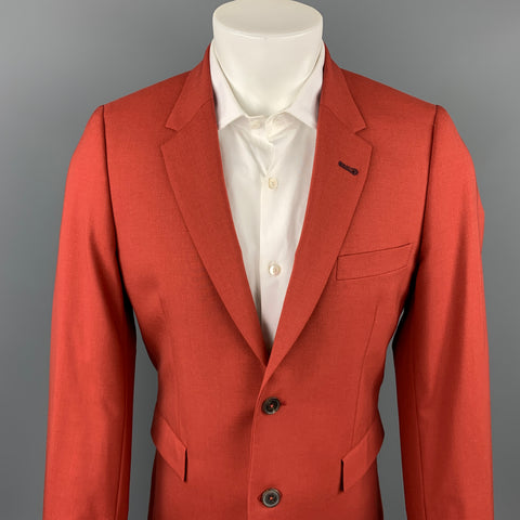 PAUL SMITH Size 38 Brick Wool Notch Lapel Sport Coat