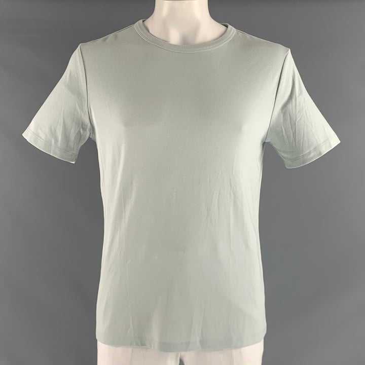 THEORY Size L Blue Modal Blend Short Sleeve T-shirt