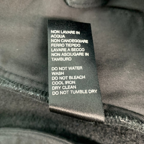 ROBERTO COLLINA Size 30 Black Textured Wool Button Fly Casual Pants