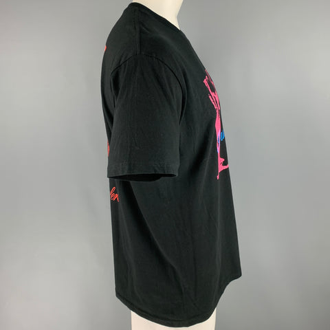 SUPREME SS21 Size L Black Rock Concert Cotton Crew-Neck T-shirt