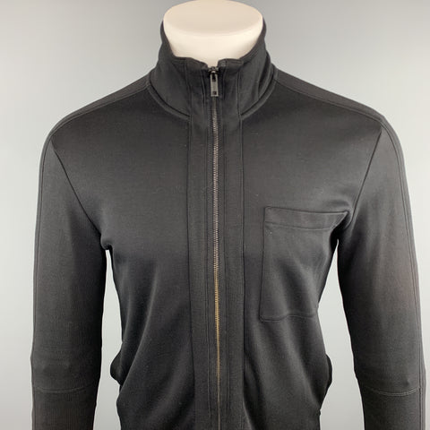 HUGO BOSS Taille S Veste zippée en coton noir uni