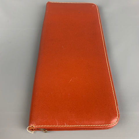 Porte-cravate enveloppe en cuir beige VINTAGE