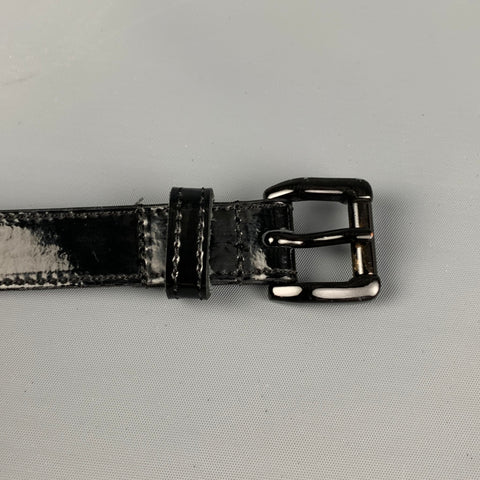BURBERRY PRORSUM SS 08 Warrior Collection Size 4 Black Embellished Leather Belt
