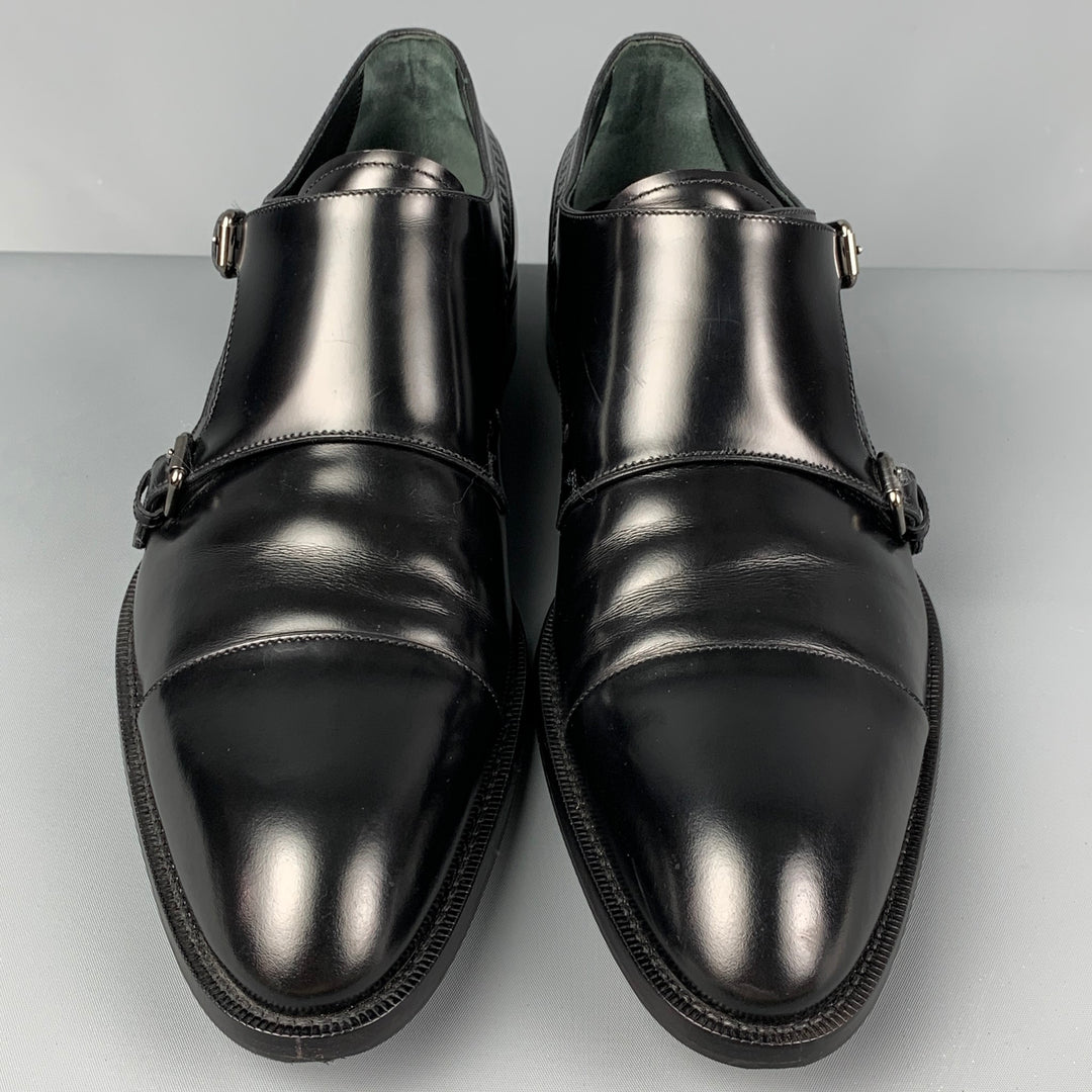 LOUIS VUITTON Size 11 Black Leather Double Monk Strap Loafers – Sui Generis  Designer Consignment