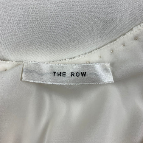 THE ROW Size XS Cream Viscose Sleeveless Cocktail Dress