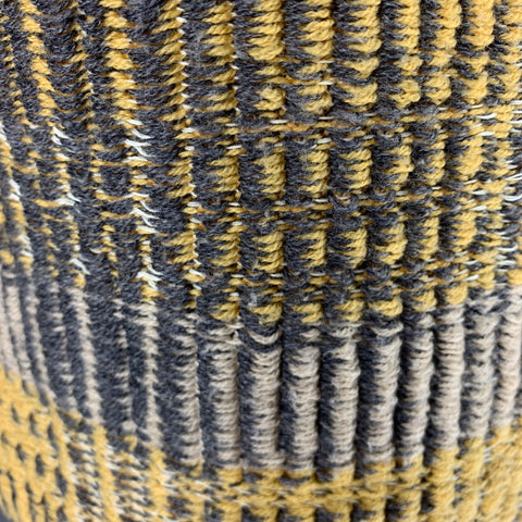 MAISON MARTIN MARGIELA Size S Grey Yellow Plaid Wool Cotton Oversized Cardigan