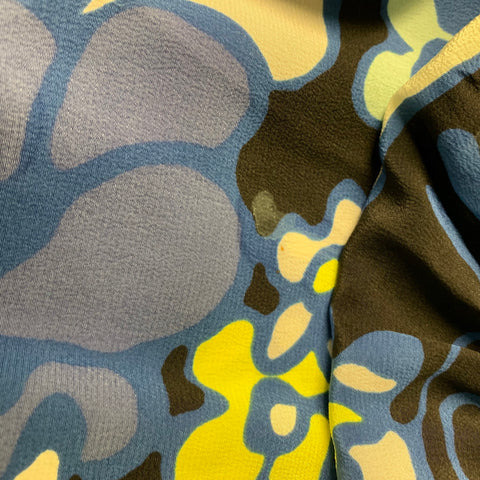MARNI Size S Blue White Yellow Sleeveless Dress