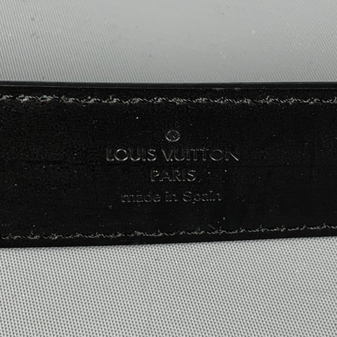 LOUIS VUITTON Size 40 Black Leather Belt