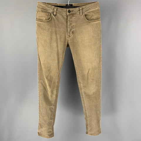 NEUW Size 32 Khaki Washed Cotton Slim Jeans