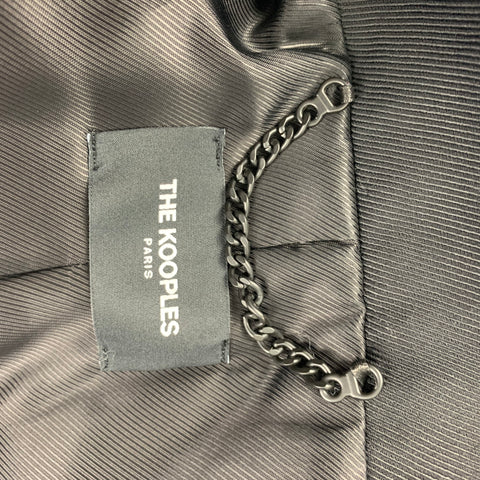 THE KOOPLES Size M Black Viscose Biker Jacket
