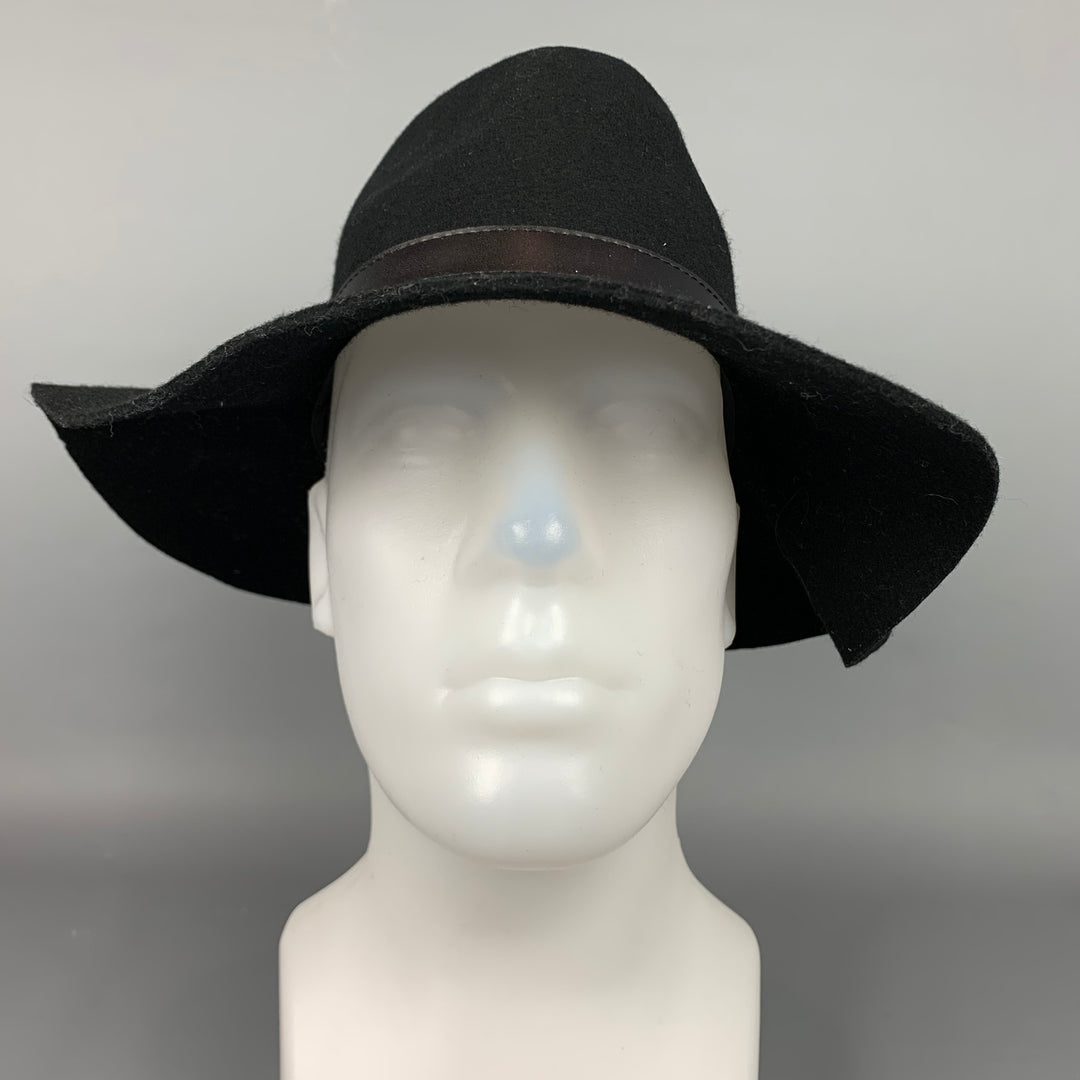 MICHAEL STARS One Size Black Wool Fedora Hat