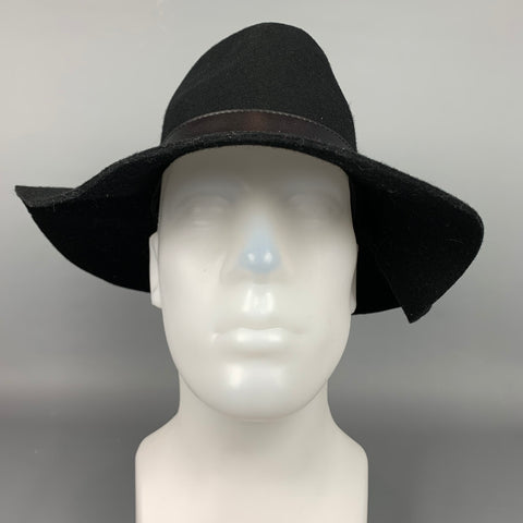 MICHAEL STARS Chapeau Fedora en laine noire taille unique