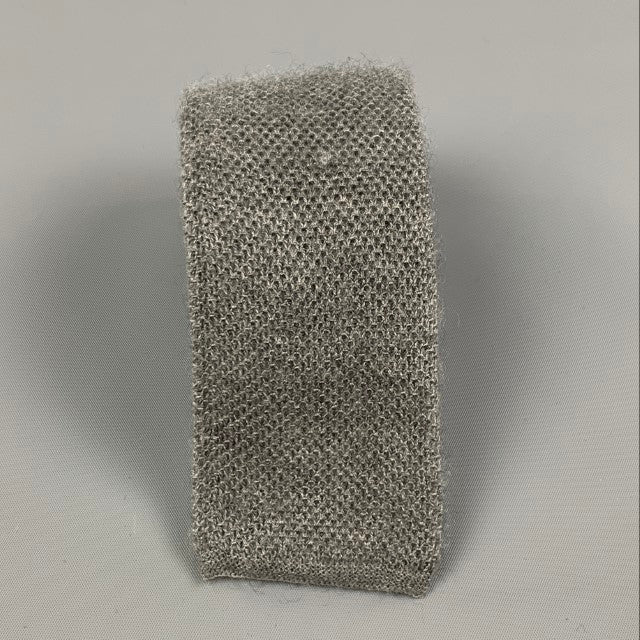 BRUNELLO CUCINELLI Grey Textured Cashmere Silk Tie