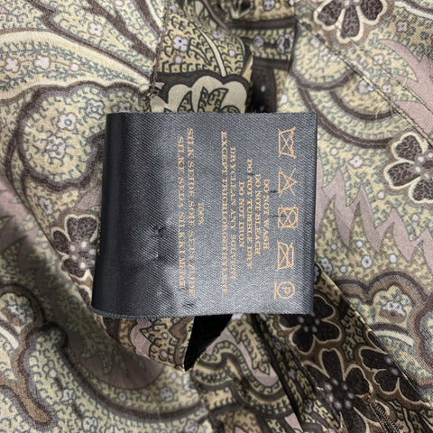 BURBERRY PRORSUM by Christopher Bailey Fall 2008 Size L Multi-Color Paisley Silk Tuxedo Long Sleeve Shirt