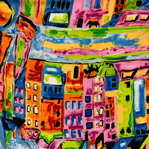 ADRIENNE VITTADINI Multi-Color Water Color Crape Scarf