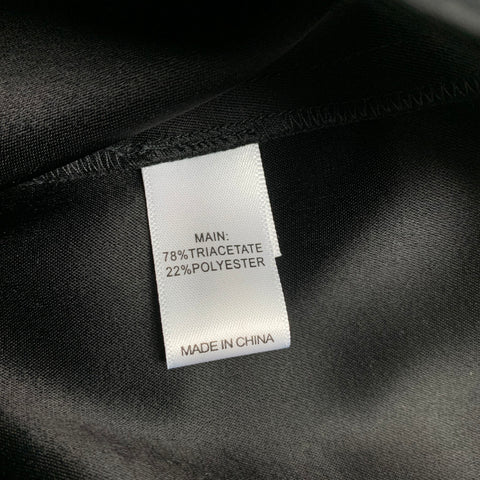 CALLE. JOHN CAVIAR Talla S Blusa sin mangas de mezcla de triacetato negra