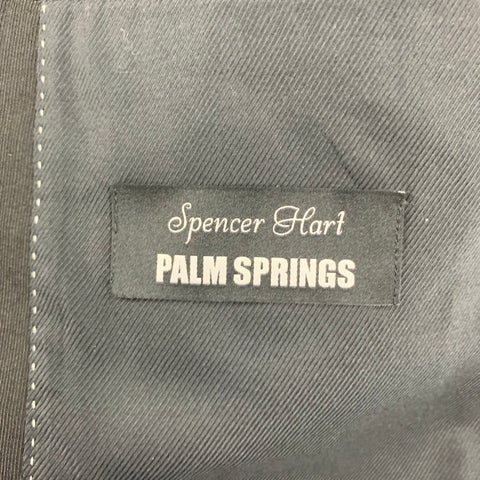 SPENCER HART Size 38 Black Wool Mohair Tuxedo Sport Coat