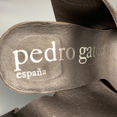 PEDRO GARCIA Size 6 Brown Suede Platform Sandals