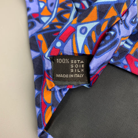 MISSONI Multi-Color Abstract Print Silk Tie