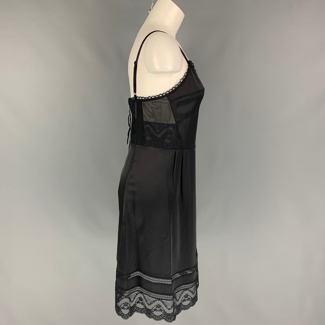 MARC JACOBS Size 2 Black Polyester Lace Liz Slip Dress Sui Generis Designer Consignment MARC JACOBS Size 2 Black Polyester Lace Liz Slip Dress Sui Generis Designer Consignment