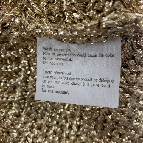 COMME des GARCONS Size M Gold Knitted Metallic Cropped Sweater