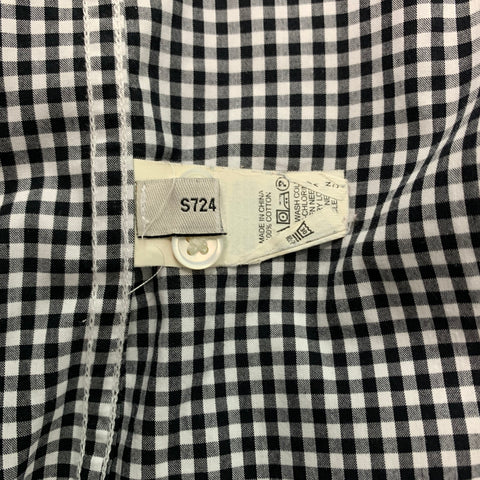 JACK SPADE Size XS Black White Gingham Cotton One pocket Long Sleeve Shirt