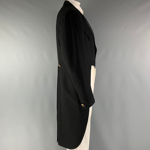 GIANNI VERSACE Chest Size 42 Black Wool Blend Tails Sport Coat
