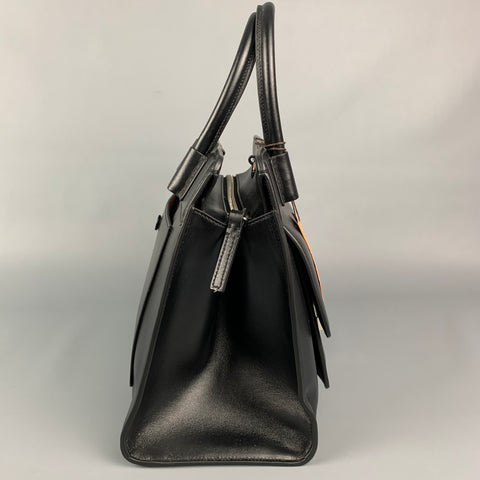 TOD'S Bolso tote Double T de piel lisa en color negro