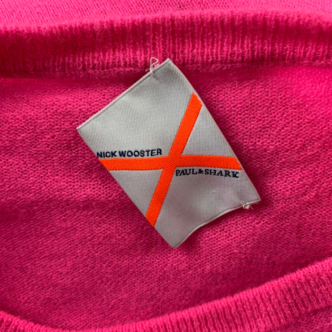 NICK WOOSTER x PAUL SHARK Size M Pink Cashmere / Nylon Crew-Neck Pullover