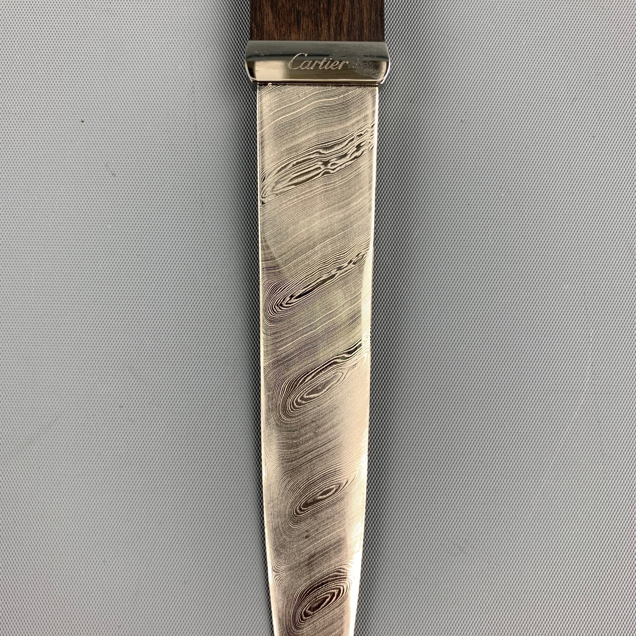 CARTIER Silver Tone Mixed Material Metal & Wood Paper Knife