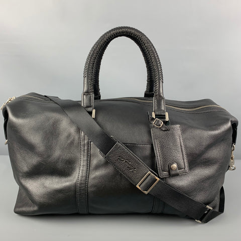 KENNETH COLE Sac de sport en cuir noir