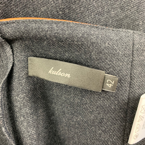 KULSON Size 6 Grey Tan Wool Blend Mixed Materials High Waisted Dress Pants