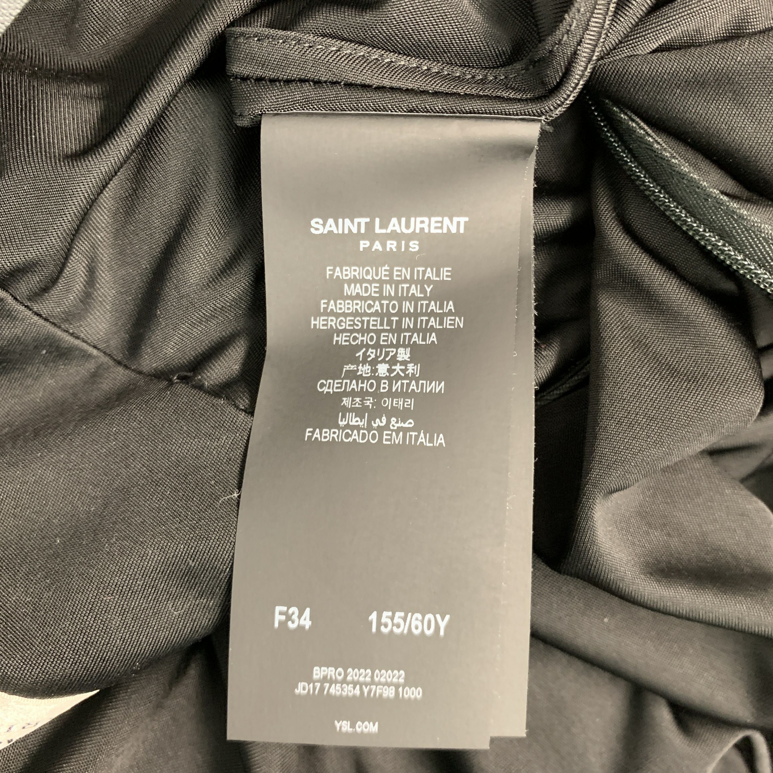 SAINT LAURENT Size 2 Black Jersey Long Skirt – Sui Generis