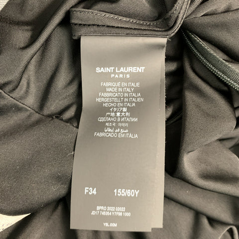 SAINT LAURENT Falda larga de punto negra talla 2